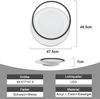 ZMH Deckenlampe LED Deckenleuchte Wohnzimmer - Wohnzimmerlampe Dimmbar mit Fernbedienung 66W Schlafzimmerlampe Modern Schlafzimmer Deckenbeleuchtung Schwarz Weiß Küchenlampe Ring 48.5cm für Küche Flur Bild 4