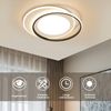 ZMH Deckenlampe LED Deckenleuchte Wohnzimmer - Wohnzimmerlampe Dimmbar mit Fernbedienung 66W Schlafzimmerlampe Modern Schlafzimmer Deckenbeleuchtung Schwarz Weiß Küchenlampe Ring 48.5cm für Küche Flur Bild 5
