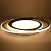 ZMH Deckenlampe LED Deckenleuchte Wohnzimmer - Wohnzimmerlampe Dimmbar mit Fernbedienung 66W Schlafzimmerlampe Modern Schlafzimmer Deckenbeleuchtung Schwarz Weiß Küchenlampe Ring 48.5cm für Küche Flur Bild 3