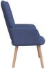 vidaXL Relaxsessel mit Hocker Blau Stoff [327934] Bild 5