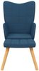 vidaXL Relaxsessel mit Hocker Blau Stoff [327934] Bild 3