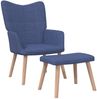 vidaXL Relaxsessel mit Hocker Blau Stoff [327934] Bild 2