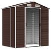 vidaXL Gerätehaus Braun 191x130x198 cm Verzinkter Stahl 3188264 Bild 3