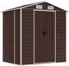 vidaXL Gerätehaus Braun 191x130x198 cm Verzinkter Stahl 3188264 Bild 2