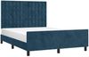 Doppelbett, Bettgestell Modernen ohne Matratze Dunkelblau 140x200 cm Samt d2056e Bild 3