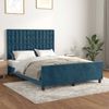 Doppelbett, Bettgestell Modernen ohne Matratze Dunkelblau 140x200 cm Samt d2056e Bild 2
