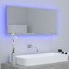vidaXL LED-Badspiegel Betongrau 100x8,5x37 cm Acryl 804944 Bild 3
