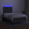 vidaXL Boxspringbett mit Matratze & LED Dunkelgrau 120x190 cm Stoff 3270198 Bild 4