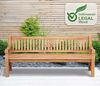 CLP Teakbank Jackson V2 Gartenbank mit Rückenlehne wetterfest stabil massiv,teak 220 cm Bild 3