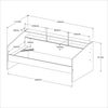 Parisot Sleep 4 Schubkastenbett 90x200 – Weiß/Grau/Rosa Bild 3