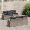 vidaXL Gartensofa-set Grau 55 x 55 x 37 cm Poly-Rattan 3345929 Bild 3