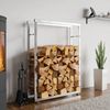 Kaminholzregal innen Metall SATLO - für Feuerholz Brennholzregal innen Kaminholzständer Kaminholzhalter Feuerholzregal InnenEdelstahl, 25x80x150cm Bild 3