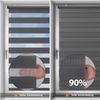 Sekey Doppelrollo Klemmfix ohne Bohren für Fenster Blickdicht 90x210cm Dunkelgrau Bild 5