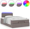 vidaXL Ottomane Bett mit Matratze & LEDs Taupe 120x190 cm Stoff 3312212 Bild 5