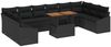 vidaXL Garten-Sofa-Set mit Speicher 11 pcs Schwarz Poly Rattan 3358627 Bild 2