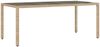 vidaXL Gartentisch mit Glasplatte Beige 190x90x75 cm Poly Rattan 365539 Bild 2