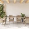 vidaXL Gartentisch mit Glasplatte Beige 190x90x75 cm Poly Rattan 365539 Bild 3