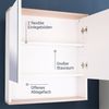 BadeDU ARC Spiegelschrank 60cm, Weiß/Braun hell Bild 3