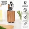 Moritz & Moritz Messerblock magnetisch, 360° drehbar mit Borsteneinsatz, Akazie Bild 3