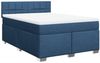 Boxspringbett mit Matratze, Stoff, Viereckige, grauer Fuß, Blau, 140x200 cm, true Bild 3