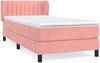 vidaXL Boxspringbett mit Matratze Rosa 90x190 cm Samt 3127588 Bild 2