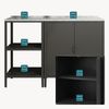 Outdoorset Bolognano Standregal und Schrank Schwarz, matt [casa. pro] Bild 3