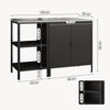 Outdoorset Bolognano Standregal und Schrank Schwarz, matt [casa. pro] Bild 2