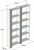 Dmora Bücherregal Vele, Büroregal, Mobiler Buchhalter, Bücherbrett, 125x24h170 cm, Walnuss und Weiß Bild 3