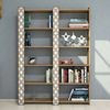 Dmora Bücherregal Vele, Büroregal, Mobiler Buchhalter, Bücherbrett, 125x24h170 cm, Walnuss und Weiß Bild 4