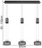 LED Pendelleuchte FRANKLIN 3-flammig höhenverstellbar dimmbar Anthrazit, B: 85cm Bild 4