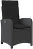 vidaXL 3-tlg. Garten-Essgruppe mit Kissen Schwarz Poly Rattan 3212310 Bild 4