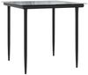 vidaXL 3-tlg. Garten-Essgruppe mit Kissen Schwarz Poly Rattan 3212310 Bild 3