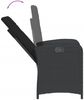 vidaXL 3-tlg. Garten-Essgruppe mit Kissen Schwarz Poly Rattan 3212310 Bild 5