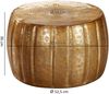 Couchtisch 60 x 36 x 60 cm Aluminium Gold Beistelltisch orientalisch rund, Flacher Sofatisch Metall, Design Wohnzimmertisch modern, Loungetisch Stubentisch klein Bild 4