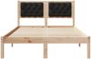 vidaXL Bettrahmen Schwarz 120 x 190 cm Massives Kiefernholz 878206 Bild 5