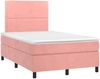 vidaXL Boxspringbett mit Matratze Rosa 120x190 cm Samt 3269994 Bild 2
