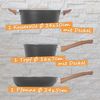 Livoo 5-tlg. Kochgeschirr-Set Aluminium Schwarz 443556 Bild 3