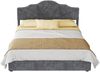Modern minimalist soft bed, comfortable and soft headboard, 140*200CM, gray, multifunctional bedroom furniture, high box bed with pneumatic rod, does not include mattress. Bild 4