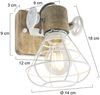Wandlampe, Metall Holz, Spots beweglich, GUERNSEY Bild 2