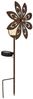 LED Solarleuchte, Glaskugel, Windrad, gelb, H 50 cm Bild 4
