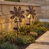 LED Solarleuchte, Glaskugel, Windrad, gelb, H 50 cm Bild 3