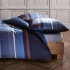 Fleuresse Black Premium Schweizer Satin Bettwäsche mit Uni Wendeseite braun-blau Bild 2