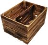 Holzkisten Regal 4er Set 50 x 40 x 30cm Geflammt Ablage Lang Bild 3