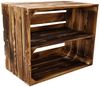 Holzkisten Regal 4er Set 50 x 40 x 30cm Geflammt Ablage Lang Bild 4