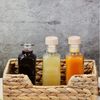 gouveo Trinkflasche Glasflaschen 100 ml Apotheker mit Korken zum Befüllen, 24er Set eckig Holzgriffkorken Bild 2