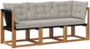 vidaXL Outdoor Mittel- und Ecksofa mit Kissen 3 Stück Natur 900622 Bild 2