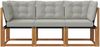 vidaXL Outdoor Mittel- und Ecksofa mit Kissen 3 Stück Natur 900622 Bild 5