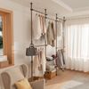SoBuy KLS04-BR Garderobenständer, Metall, PVC-Furnier, Braun, 62 x 200 x 75 cm Bild 5