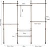 SoBuy KLS04-BR Garderobenständer, Metall, PVC-Furnier, Braun, 62 x 200 x 75 cm Bild 3