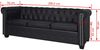 Chesterfield-Sofa 3-Sitzer Kunstleder Schwarz Bild 5